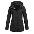 Women's Hooded Windbreaker Jacket with Zip Front Lightweight Everyday Outdoor Streetwear Style