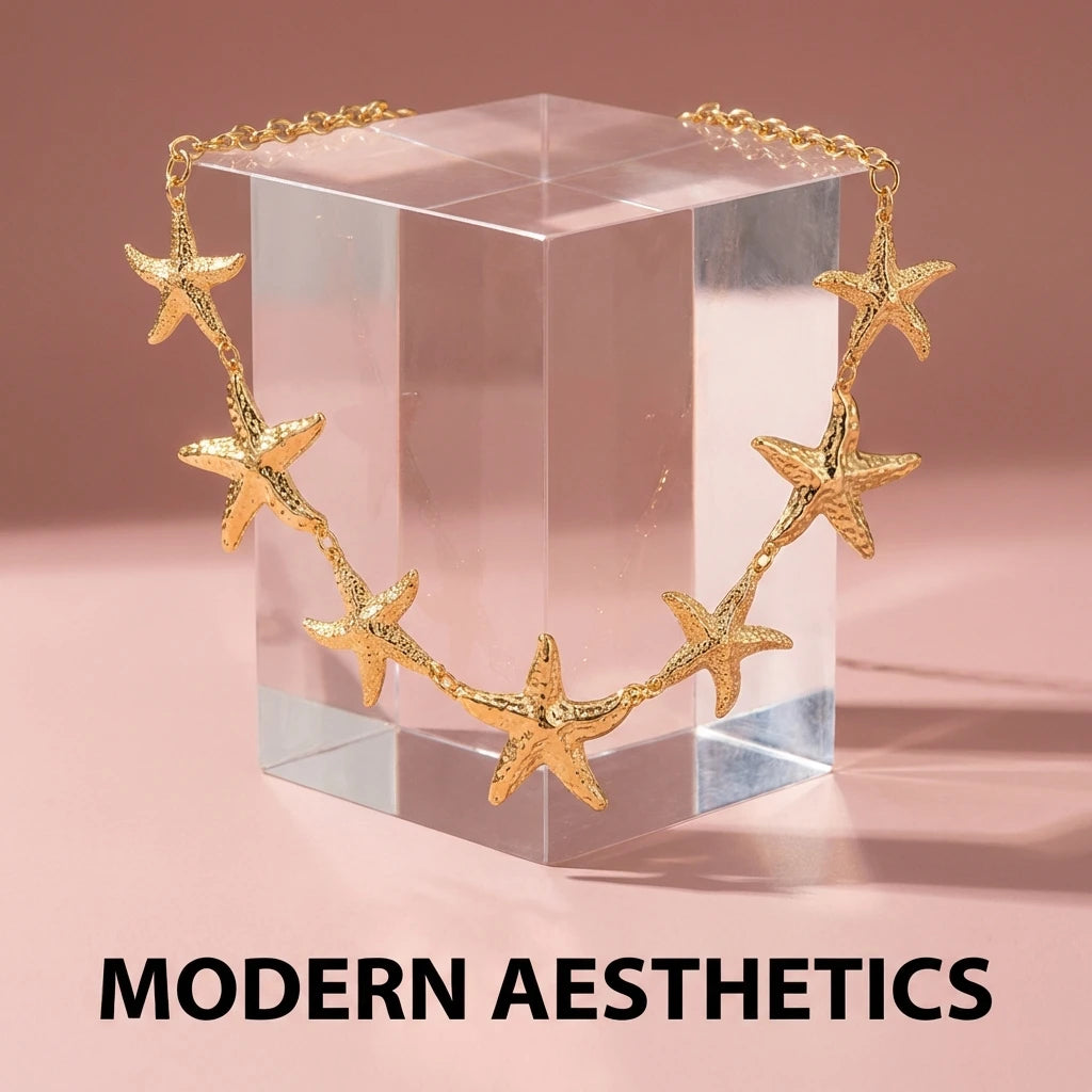 Coastal Star Charm Waist Chain for Beach Inspired Alternative Fashion Looks