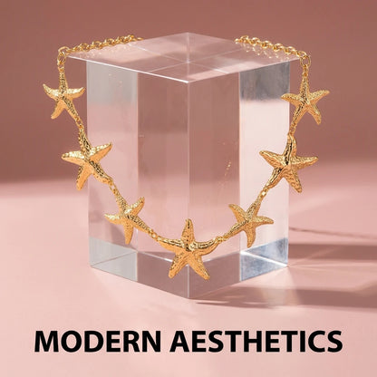 Coastal Star Charm Waist Chain for Beach Inspired Alternative Fashion Looks