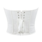 Strapless Corset Top with Structured Boning and Sculpted Waist Silhouette
