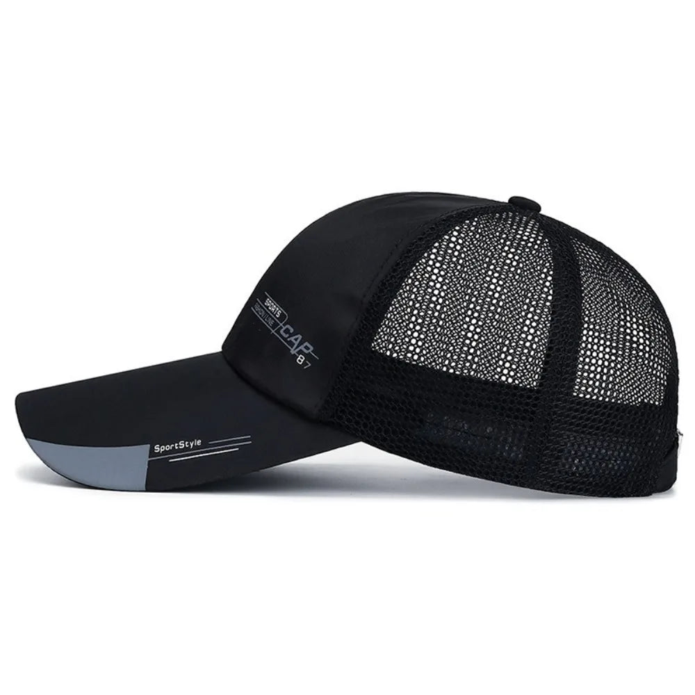 Unisex Breathable Mesh Baseball Cap with Adjustable Fit for Summer Outdoor Activities