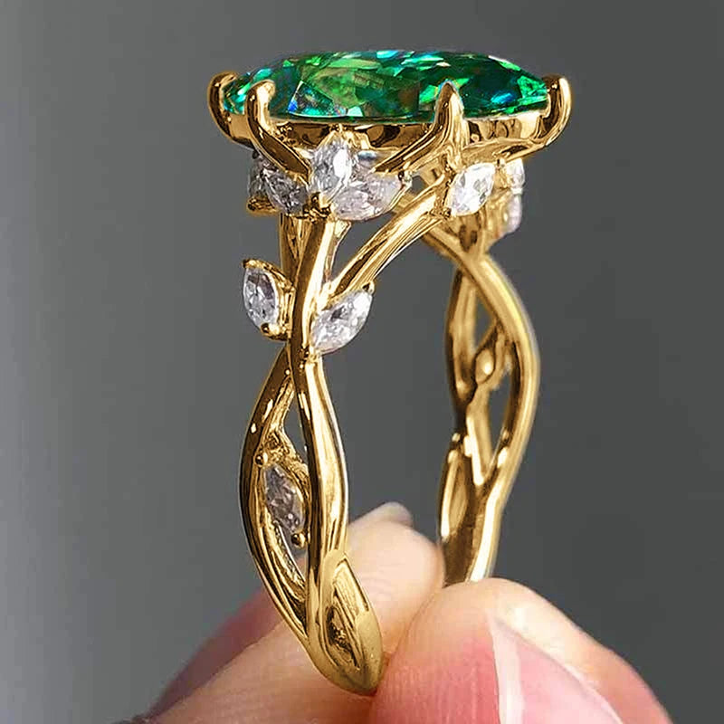 Dark Feminine Marquise Crystal Statement Ring with Elegant Vintage Inspired Silhouette