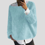Women's Oversized Drop Shoulder Textured Knit Casual Streetwear Sweater