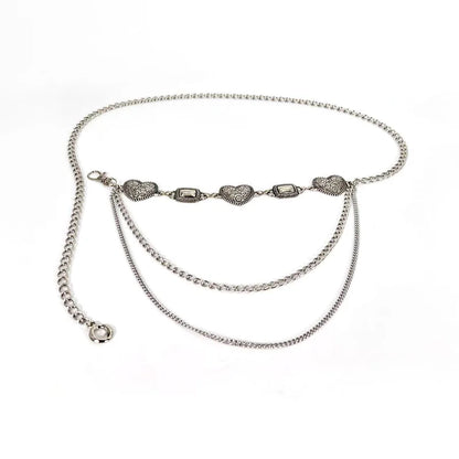 Vintage Heart Chain Waist Belt for Gothic Harajuku Alternative Fashion Looks