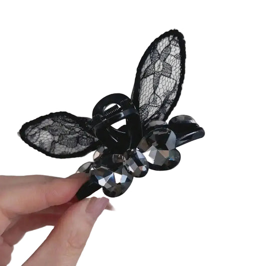 Cat Ear Hair Claw Clip Gothic Kawaii Alternative Statement Accessory