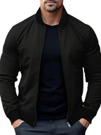 Men's Stand Collar Zip-Up Lightweight Casual Streetwear Jacket