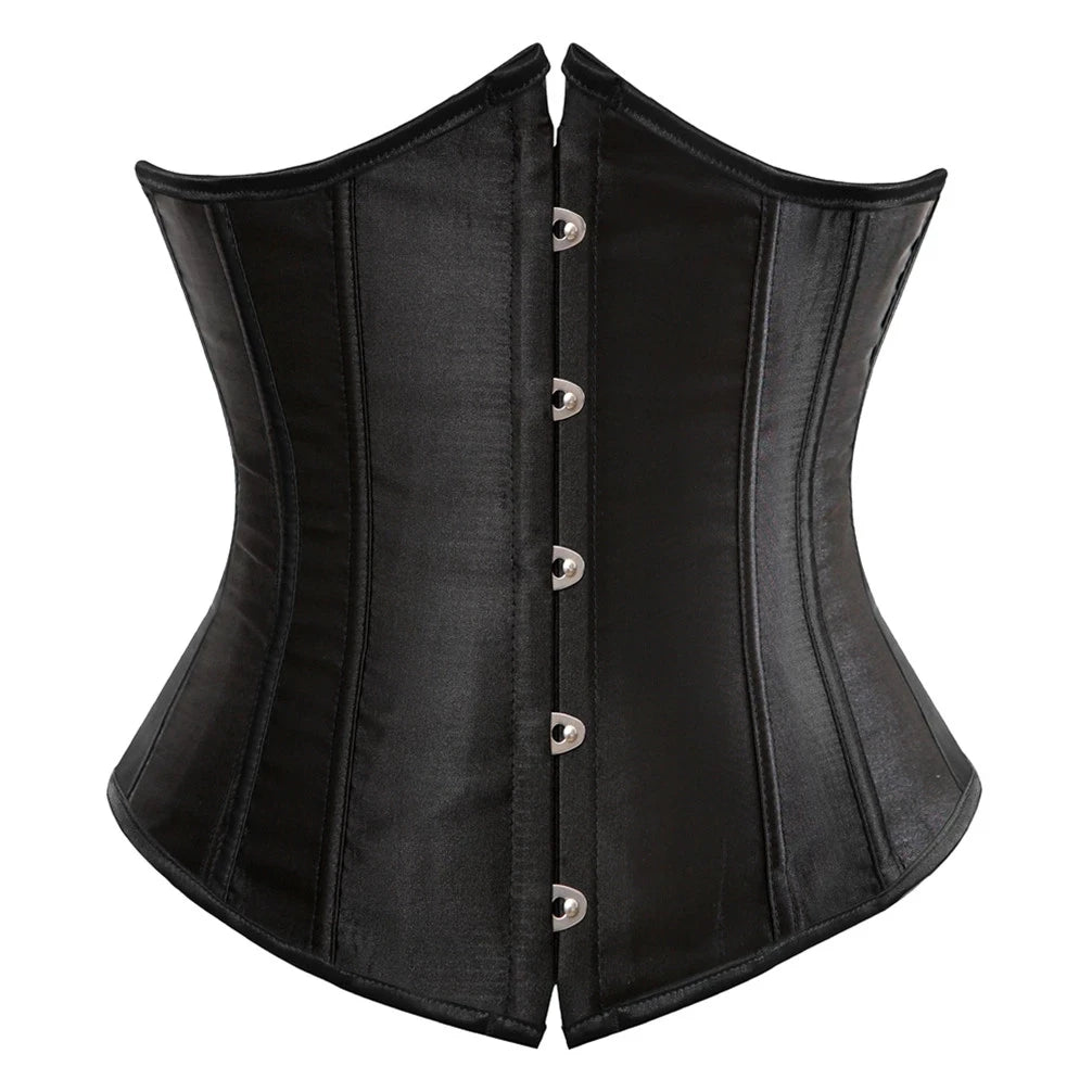 Classic Underbust Corset Belt with Structured Panels and Waist-Defining Silhouette