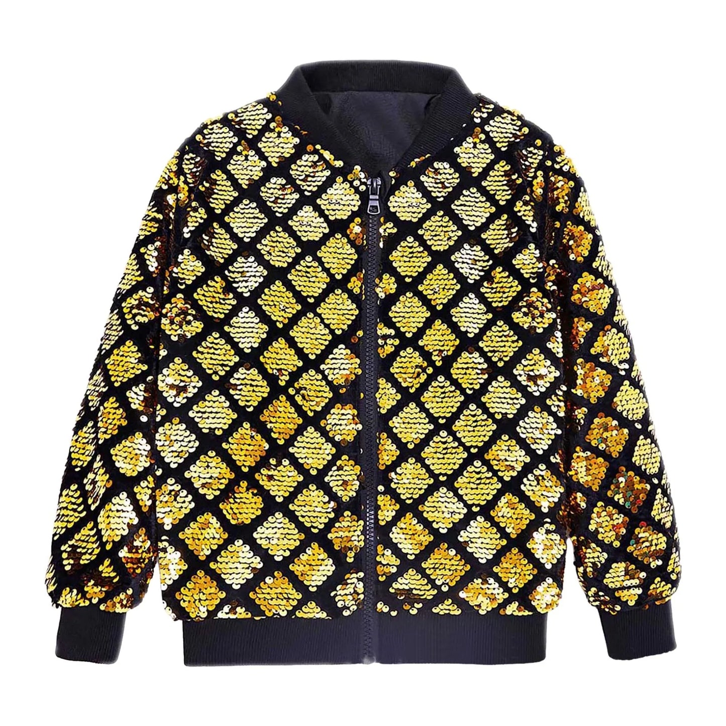 Men's Reflective Pattern Zip-Up Streetwear Bomber Jacket with Textured Finish