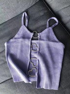 Ribbed Lace-Up Crop Top with Sleeveless Slim Fit Contemporary Streetwear Design