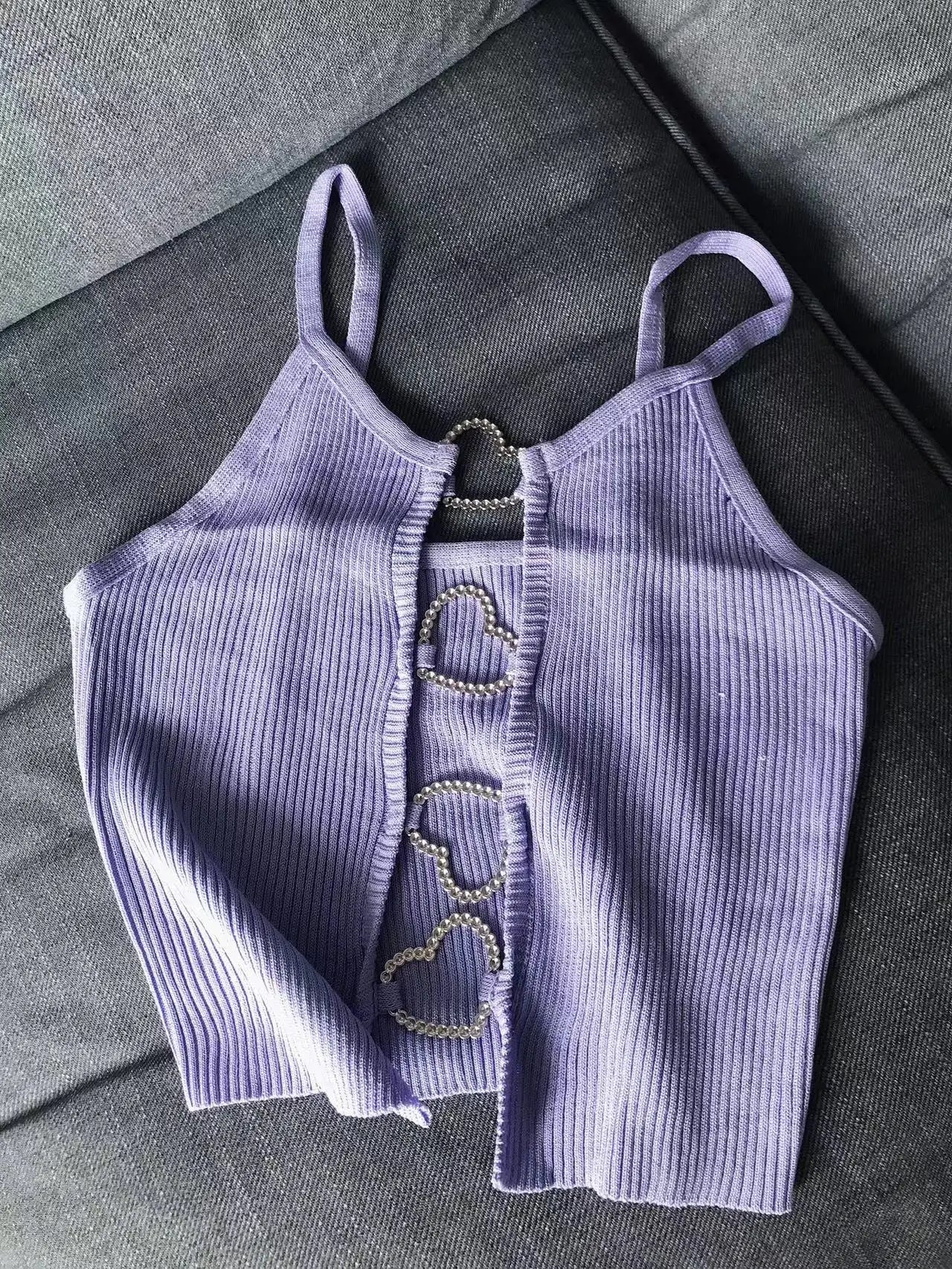 Ribbed Lace-Up Crop Top with Sleeveless Slim Fit Contemporary Streetwear Design