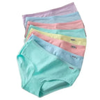Classic Pastel Brief Panties Seven-Pack with Delicate Trim Detailing