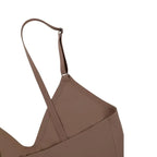 Seamless Square-Neck Minimalist Bralette and High-Leg Brazilian Thong Set