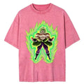 Retro Anime-Inspired Energy Warrior Streetwear Oversized Cotton Graphic T-Shirt