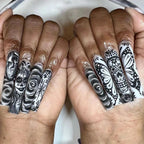 Gothic Cathedral Inspired Press On Nails with Ornate Alternative Artwork