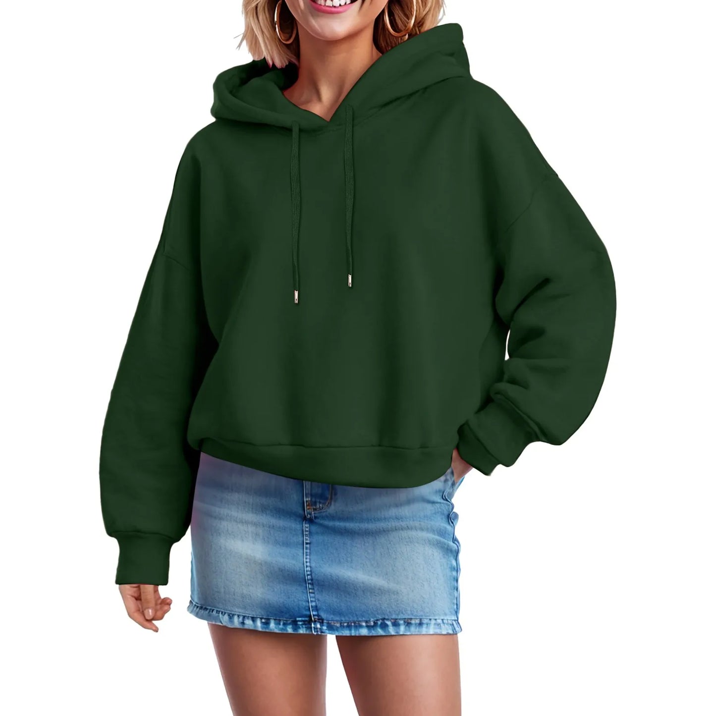 Women's Oversized Pullover Hoodie with Side Zip Detail Relaxed Streetwear Everyday Sweatshirt