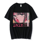 Minimalist Anime Portrait Oversized Urban Streetwear Graphic Tee