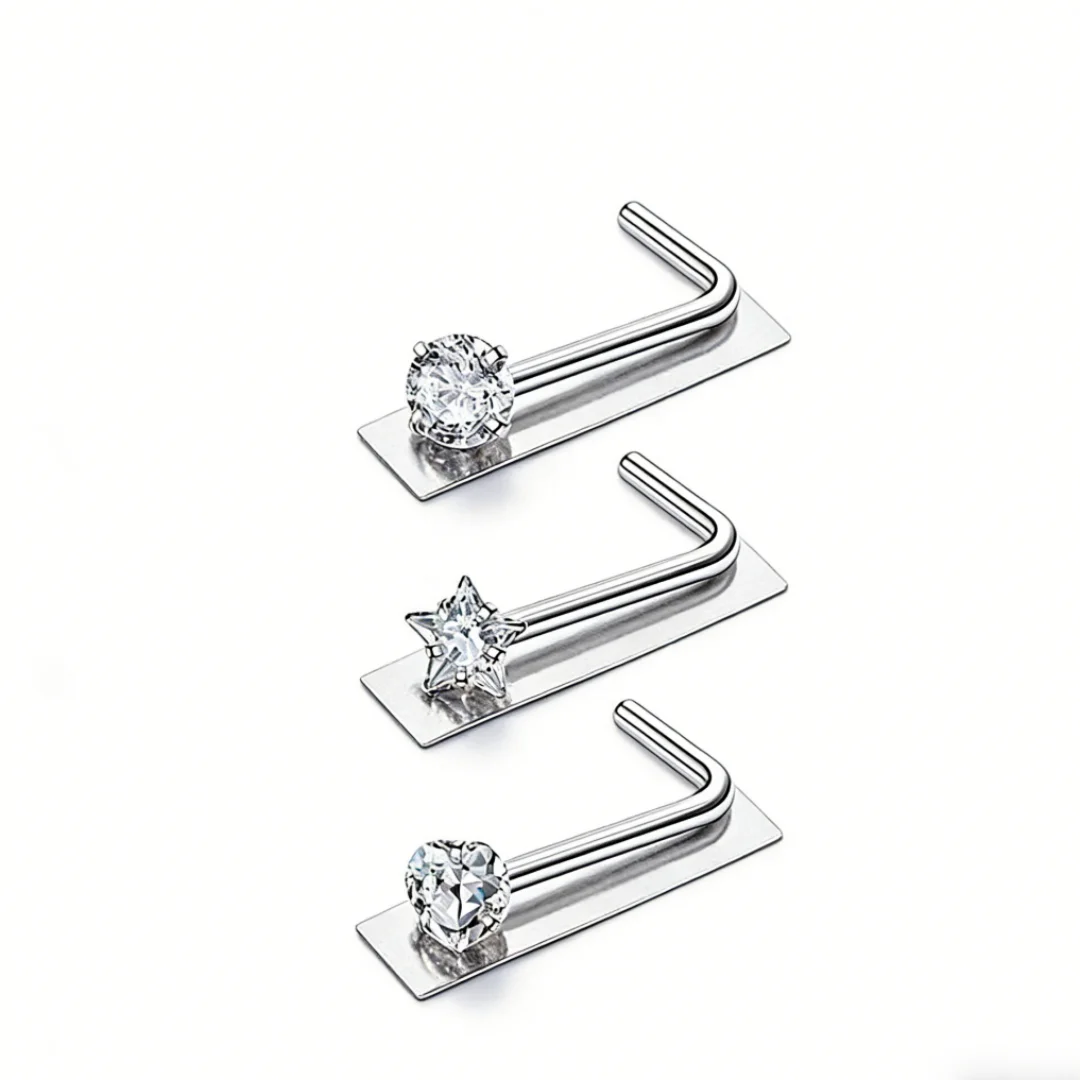Star Shaped Nose Stud Jewelry for Punk and Alternative Fashion