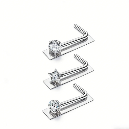 Star Shaped Nose Stud Jewelry for Punk and Alternative Fashion
