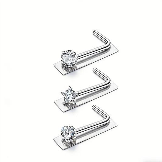 Star Shaped Nose Stud Jewelry for Punk and Alternative Fashion