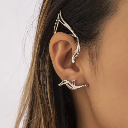 Elf Ear Cuff Clip Earrings for Gothic Fantasy Alternative Fashion