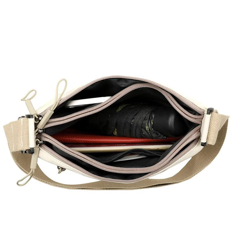 Multi Pocket Shoulder Crossbody Bag with Structured Everyday Storage