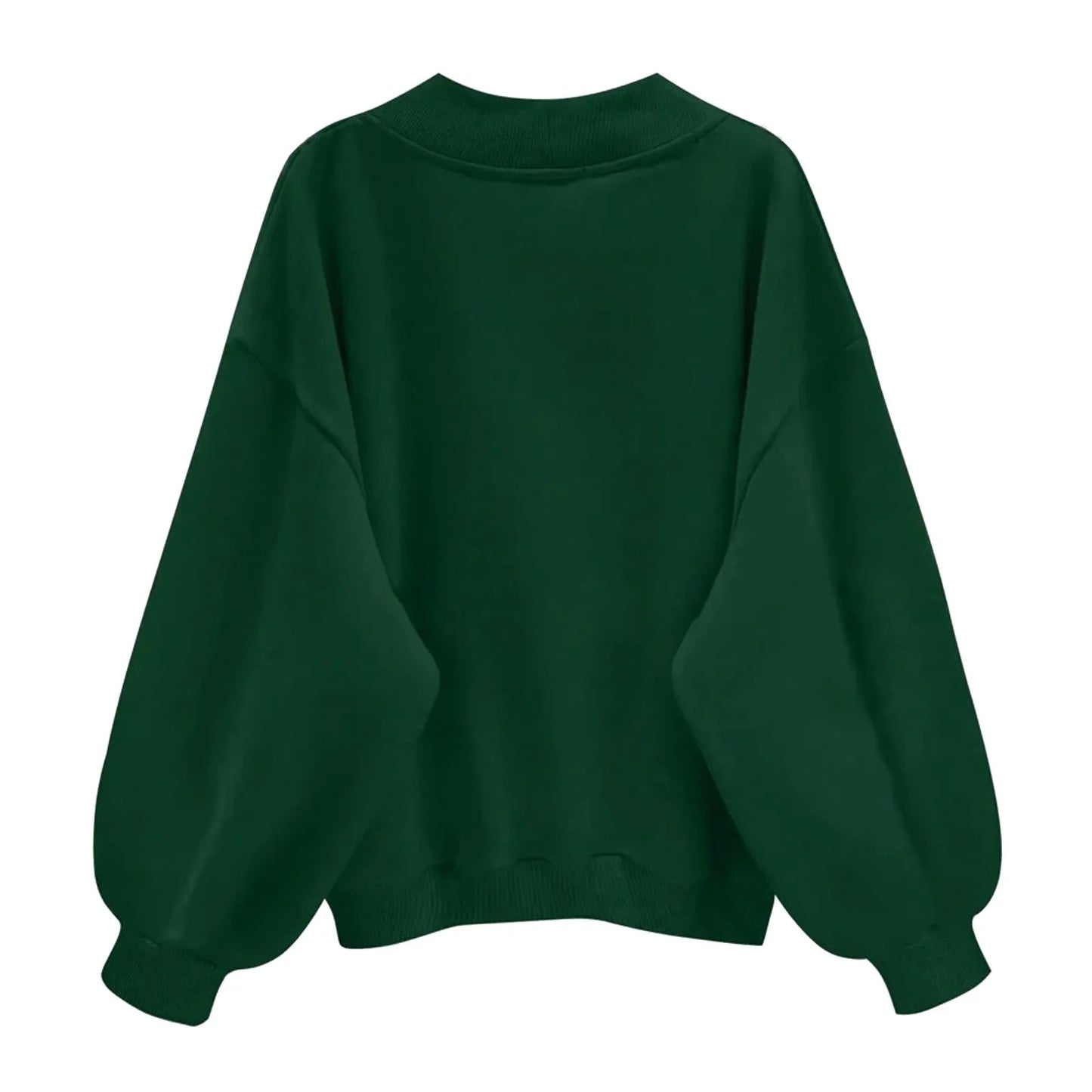 Women's Oversized V-Neck Pullover Sweatshirt with Relaxed Fit for Casual Everyday Style