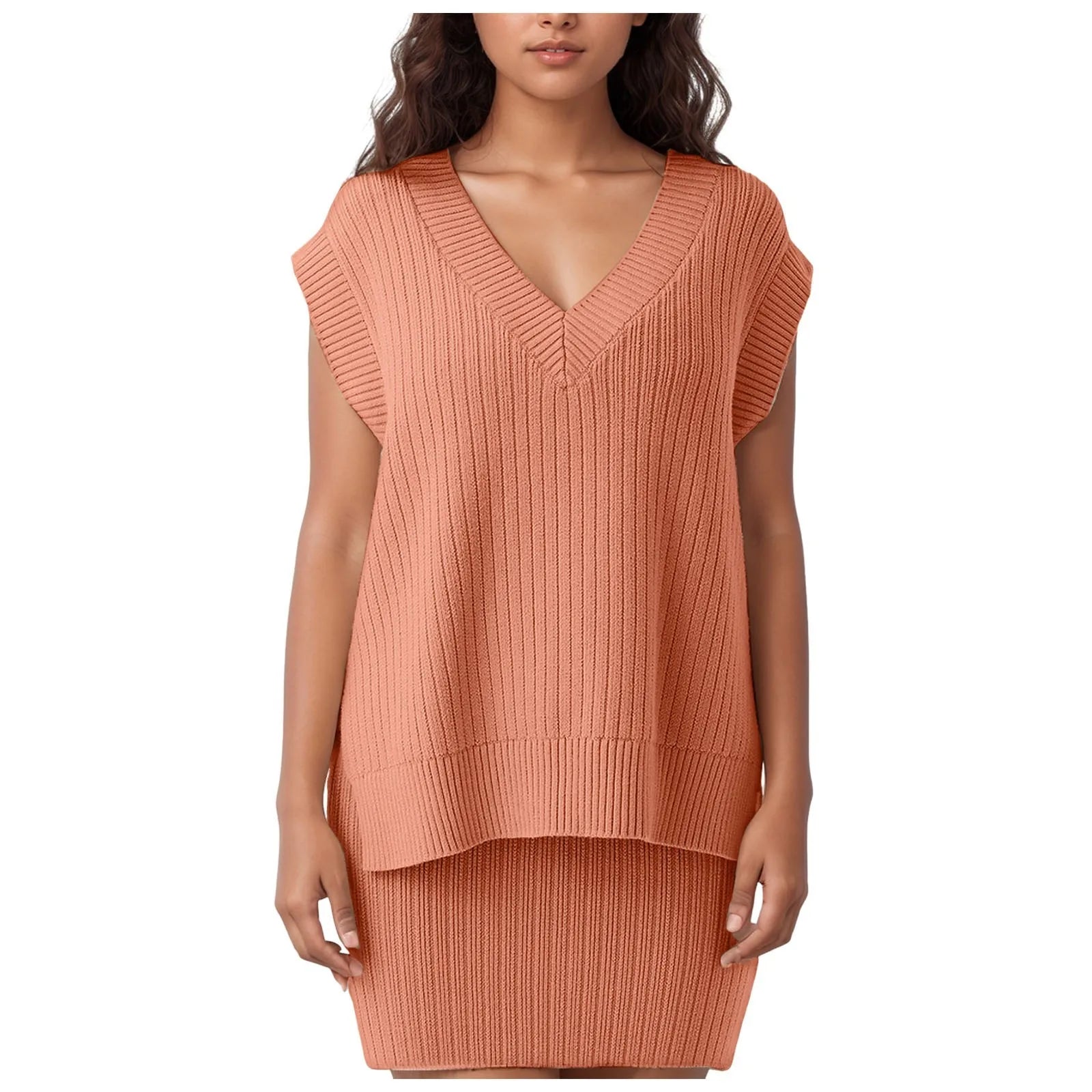 Women's Crochet Knit Sweater Vest with Relaxed Sleeveless Layering Silhouette
