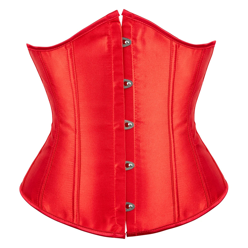 Classic Underbust Corset Belt with Structured Panels and Waist-Defining Silhouette