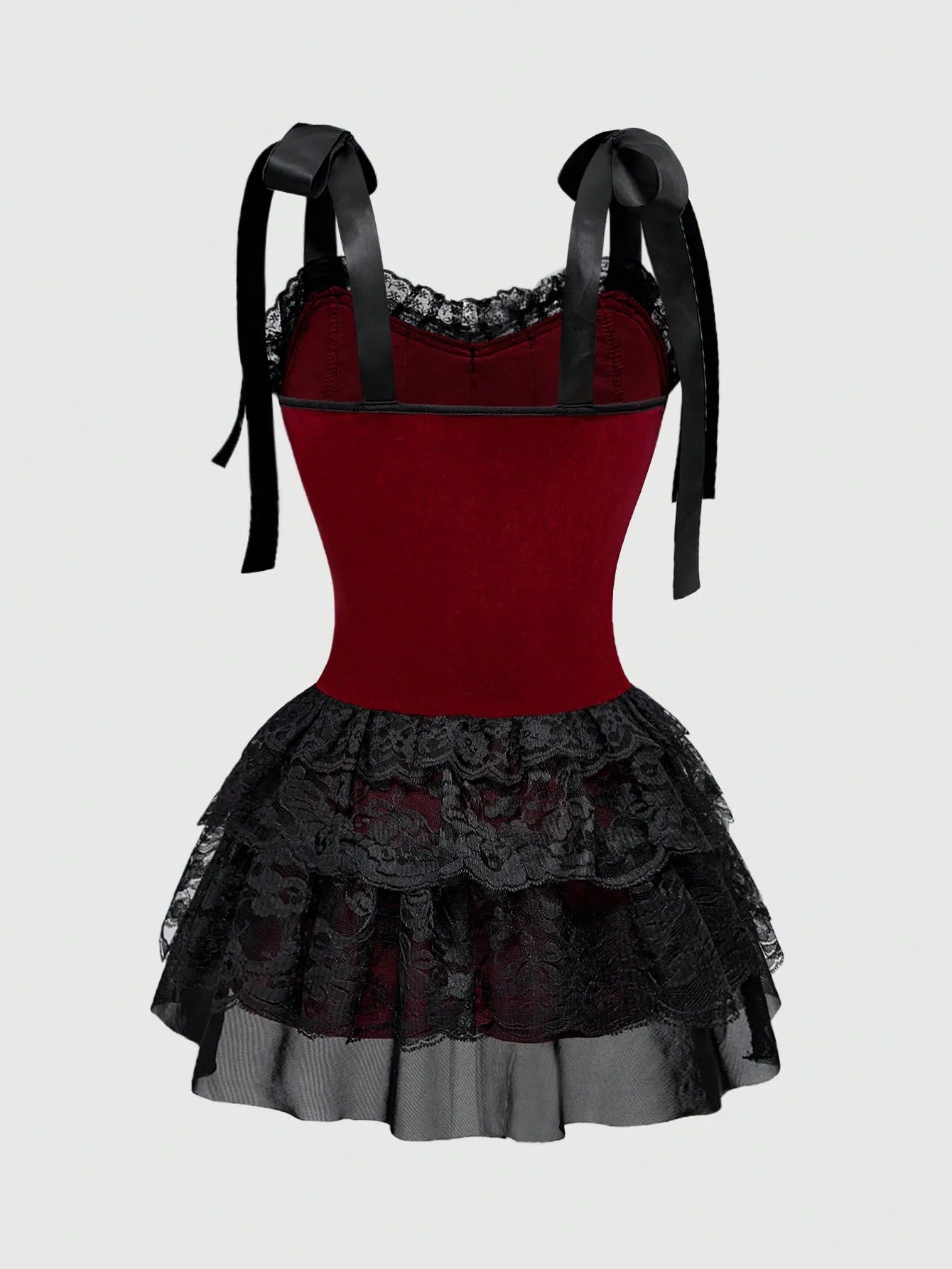 Corset Ruffle Dress for Alternative Streetwear Fashion
