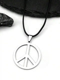 Vintage Peace Symbol Pendant Necklace for Retro Alternative Fashion Styling