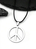 Vintage Peace Symbol Pendant Necklace for Retro Alternative Fashion Styling