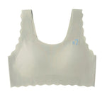 Seamless Wire-Free Lounge Bralette with Wide Straps and Scoop Neckline