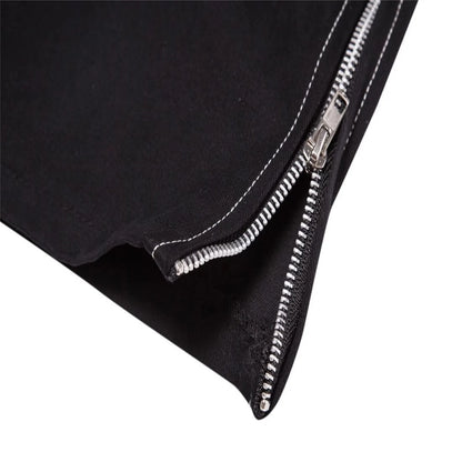 Men's Utility Strap Cargo Pants with Tapered Fit and Alternative Streetwear Style