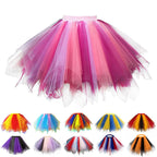 Layered Mesh Tutu Mini Skirt with Volume Pleats Festival Styling