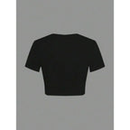 Alternative Graphic Crop Tee with Dark Artwork and Streetwear Inspired Fit