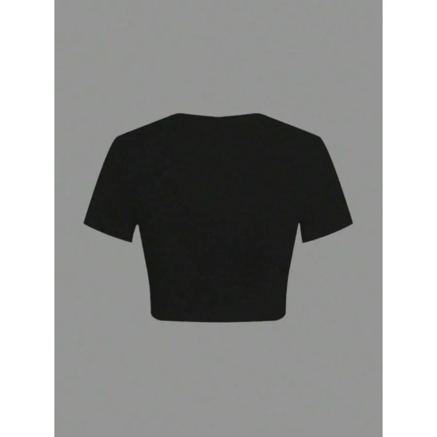 Alternative Graphic Crop Tee with Dark Artwork and Streetwear Inspired Fit
