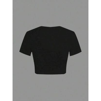 Alternative Graphic Crop Tee with Dark Artwork and Streetwear Inspired Fit