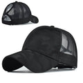 Women's Breathable Ponytail Mesh Baseball Cap with Adjustable Fit for Outdoor Casual Style