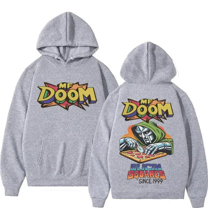 Retro Comic Graphic Hoodie with Relaxed Streetwear Fit and Back Artwork