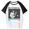 Vintage Portrait Anime Raglan Casual Cotton Streetwear Graphic T-Shirt