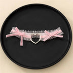 Lace Cross Heart Thigh Garter Gothic Alternative Fashion Accessory