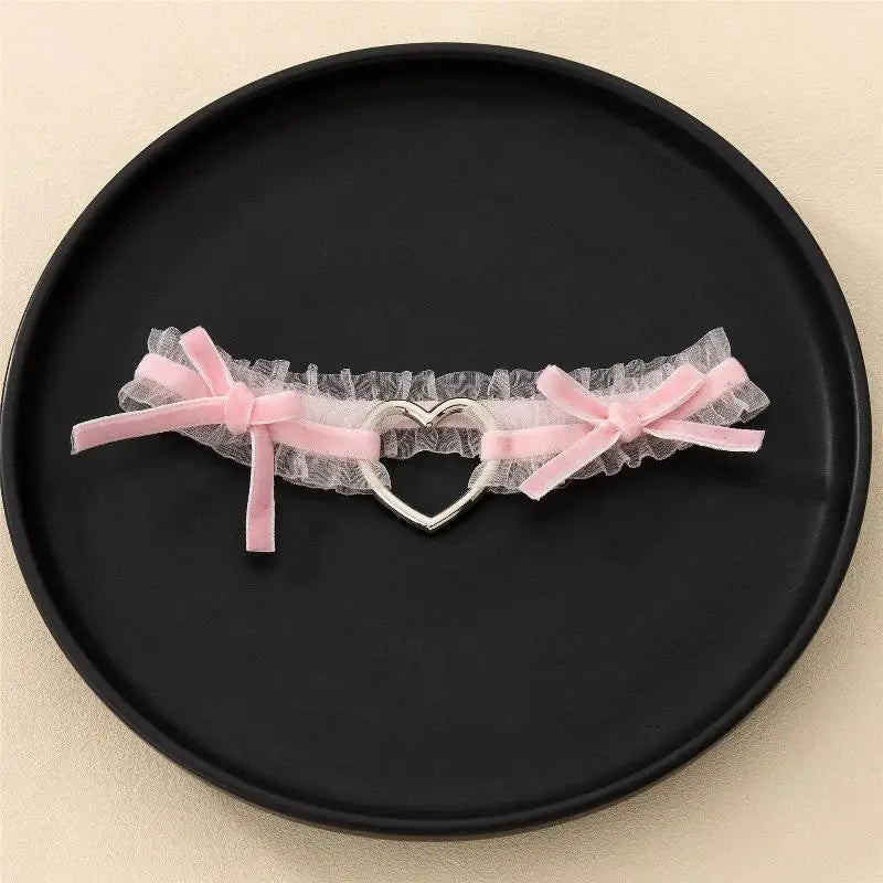 Lace Cross Heart Thigh Garter Gothic Alternative Fashion Accessory
