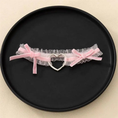 Lace Cross Heart Thigh Garter Gothic Alternative Fashion Accessory