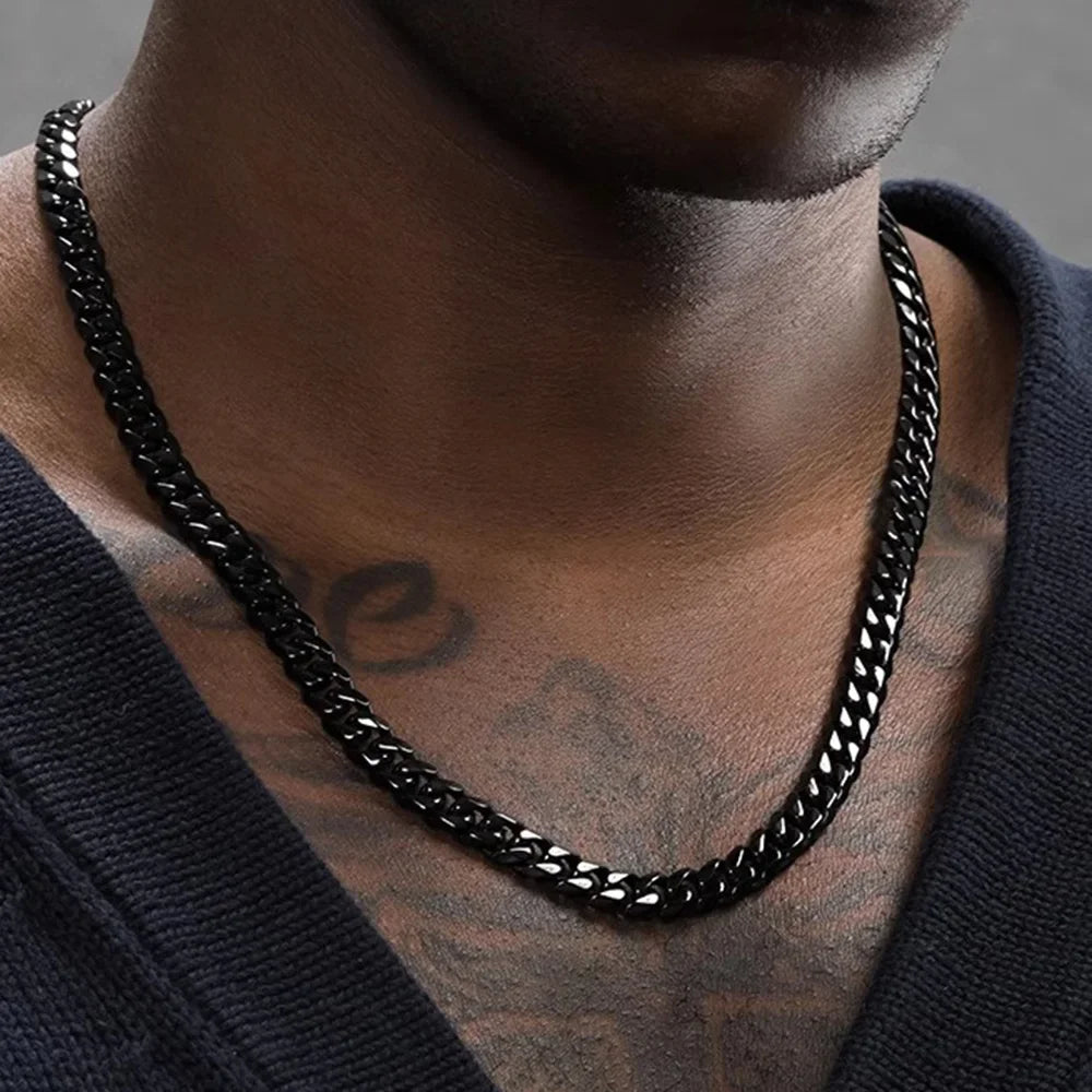 Classic Cuban Link Chain Necklace for Punk Grunge and Streetwear Styling