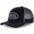 Breathable Mesh Trucker Cap with Embroidered Patch for Casual Outdoor Streetwear Style