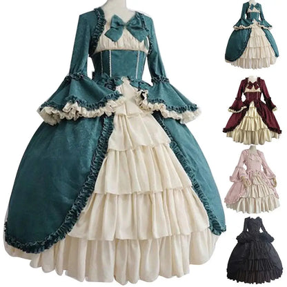 Victorian Gothic Layered Ball Gown with Dark Romantic Fashion Aesthetic