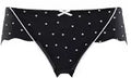 Graphic Dot Print Demi Bra and Matching Contrast-Trim Panty Set