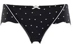 Graphic Dot Print Demi Bra and Matching Contrast-Trim Panty Set