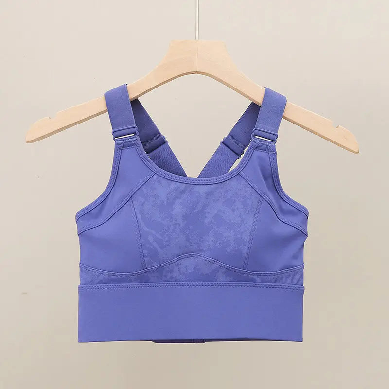 Olive Green Full-Coverage Sports Bra with Racerback Keyhole and Wide Band