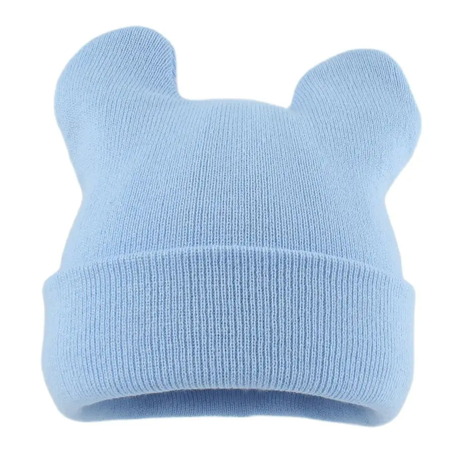Cute Cat Ear Acrylic Knit Beanie for Playful Streetwear Casual Winter Everyday Fashion Style